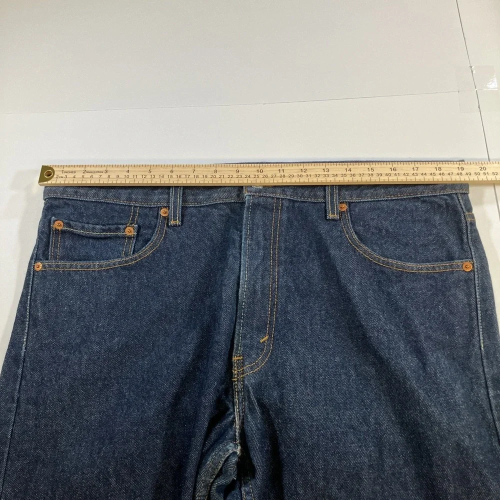 Vintage Levi's 505 Jeans Mens 36x36 Dark Wash Blue Regular Fit Denim Y2K